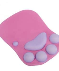 tapis de souris ergonomique patte chat violet