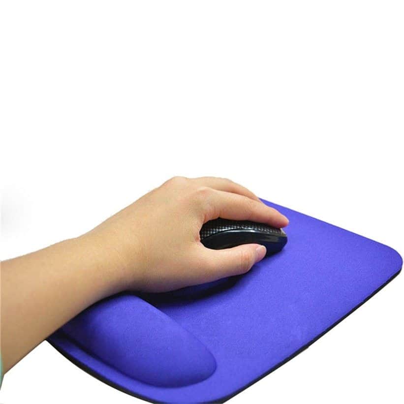 Tapis de souris ergonomique XXL noir avec repose-poignets intégré