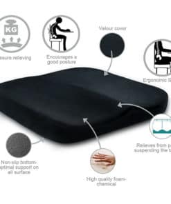Coussin d’assise ergonomique Couleur noir matière synthétique