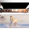 Tapis de souris XXL – Série animaux – Cheval blanc dans la neige