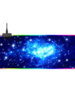Tapis de souris RGB XXL gamer - Galaxie étoilée