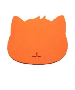Tapis de souris chat en textile feutre couleur orange
