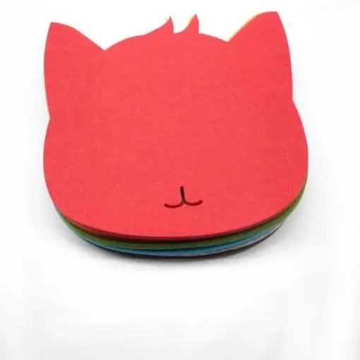 Tapis de souris chat en textile feutre couleur rouge