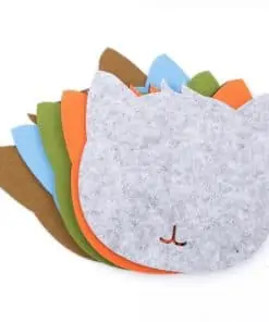 Tapis de souris chat en textile feutre - Différents coloris