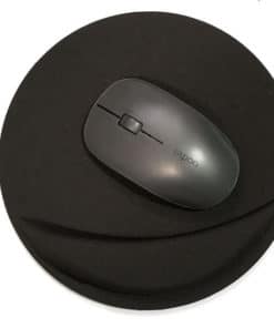Tapis de souris ergonomique rond avec repose-poignet couleur noir