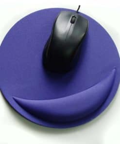 Tapis de souris ergonomique rond avec repose-poignet couleur violet