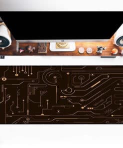 Grand tapis de souris XXXL – Circuits imprimés couleur argent ou marron