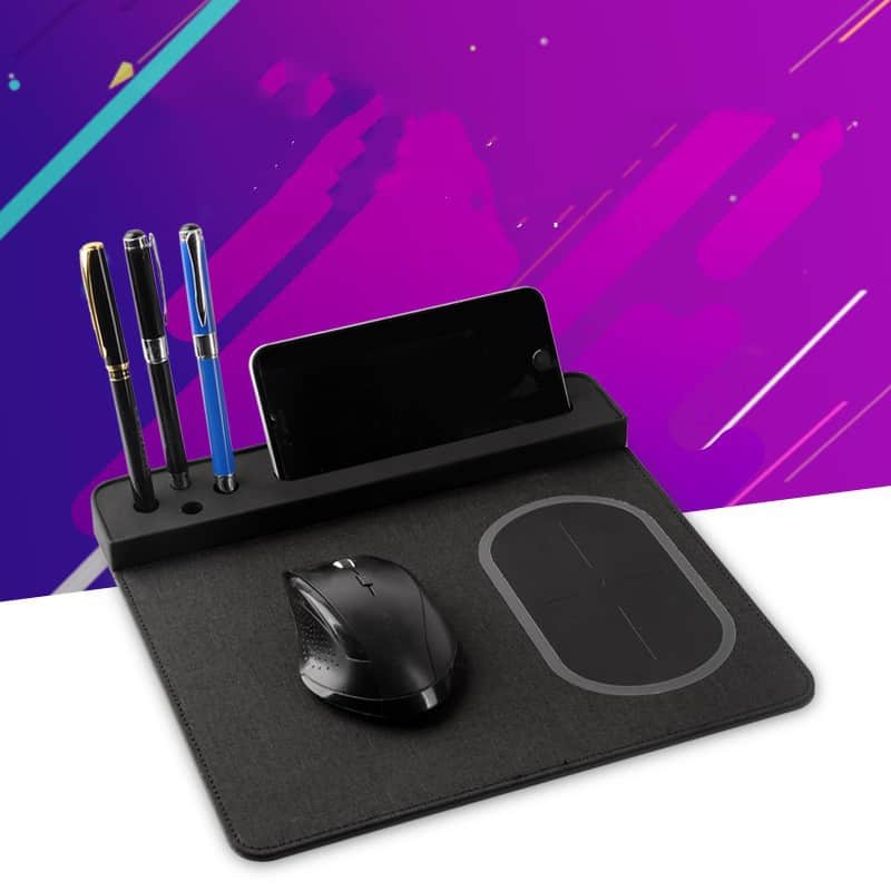 Tapis de souris rechargeable multifonctions 4 en 1 stylos et smartphone
