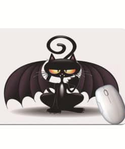 Tapis de souris chat noir marrant cartoon chauve-souris Batcat