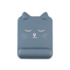 Tapis de souris ergonomique forme de chat avec repose-poignet couleur bleu
