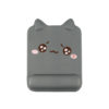 Tapis de souris ergonomique forme de chat avec repose-poignet couleur gris